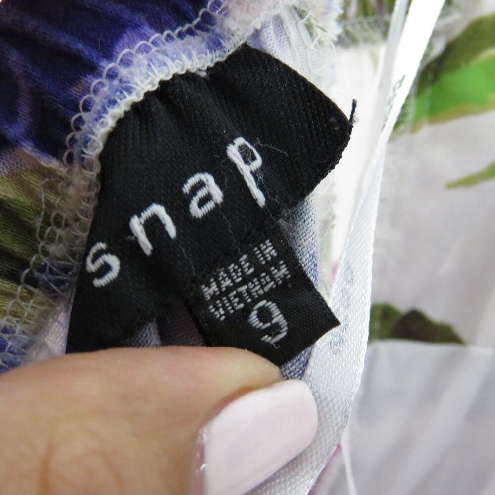Y2k Snap Floral Strapless Purple Floral Strapless Sweetheart Mini Dress Medium - Picture 4 of 5